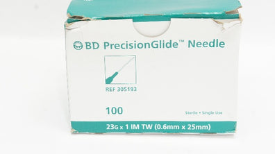 BD 305193 PrecisionGlide Ndle 23G x 1IM TW (x) - Box of 100